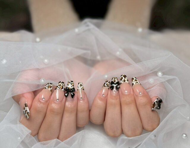 レオパード×ブラックリボンネイル 🎀