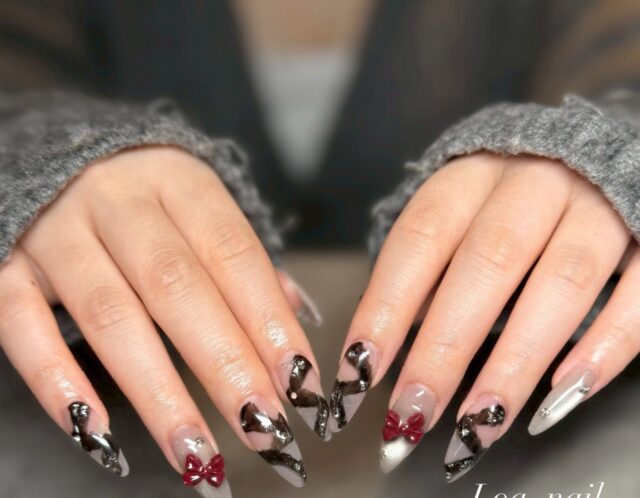 このネイル、反則級(⋈◍＞◡＜◍)。✧♡大人のバレンタインネイル♡✧