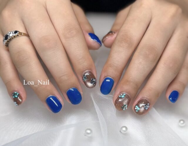 ブルー×ストーンフラワー💙